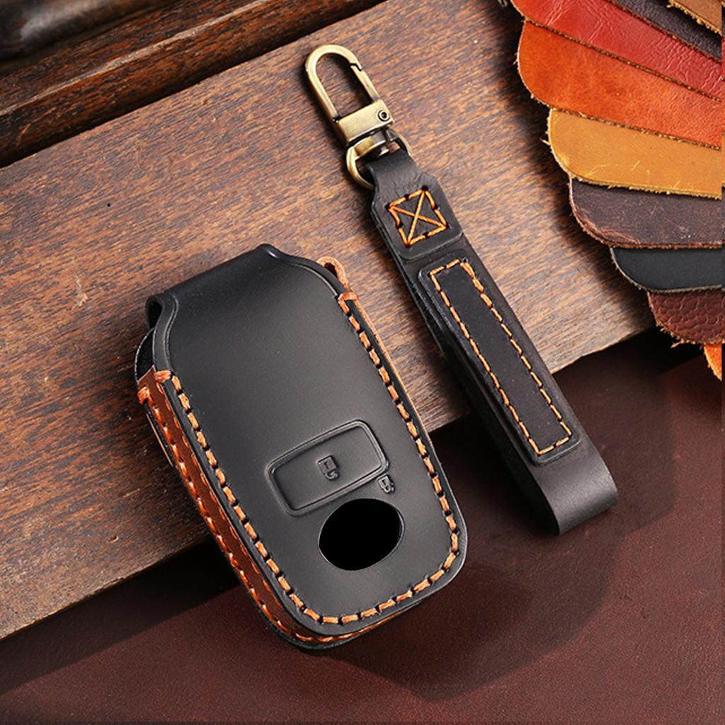 Key Fob Remote Fit For Toyota Perodua Yaris Ativ Raize Veloz Avanza Rush Daihatsu Malaysia Protector 2 3 Bottons Genuine Leather Auto Key Fob Cover