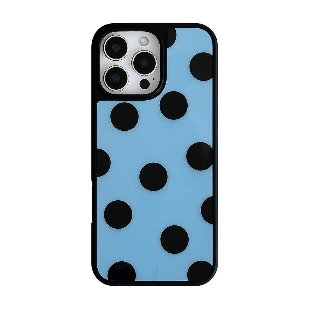 Simple Polka Dots Suitable for Apple 15 Promax Mobile Phone Case Iphone16 Dopamine 12 Acrylic 13 Anti Fall 14