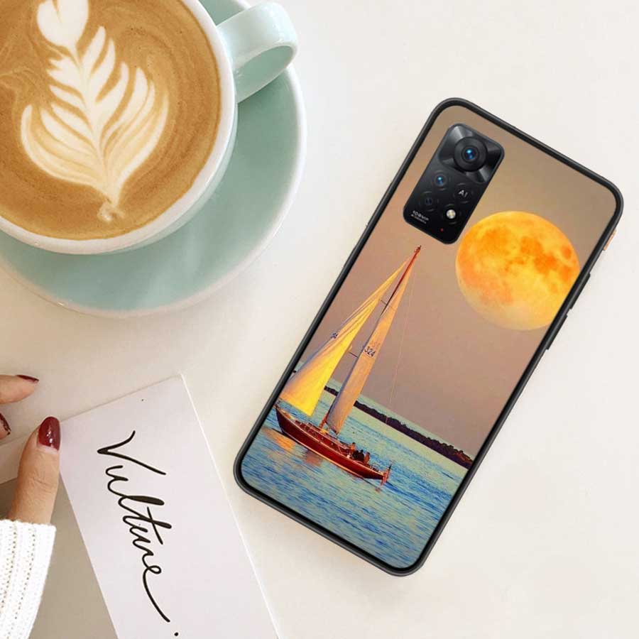 

Чехол для телефона с изображением парусной лодки для Xiaomi Redmi Note 12 Plus 12S 11 11T Pro 5G 11E 11S 4G 10 10S 9 9S 9T 8 8T 7 6 5 Cover Shell Coque S Redmi Note 12S
