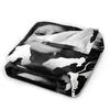 Lady Singer Rock Album Gagas Knitted Fashion Blankets Y2K Tour Flannel Throw Fashion Blanket Rug Piece Ultra-Soft Warm Bedspread Multifuncti