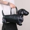 Süße Dackel-förmige Damen Schulter-Crossbody-Tasche PU Weiches Leder Kreative Mode Handtasche
