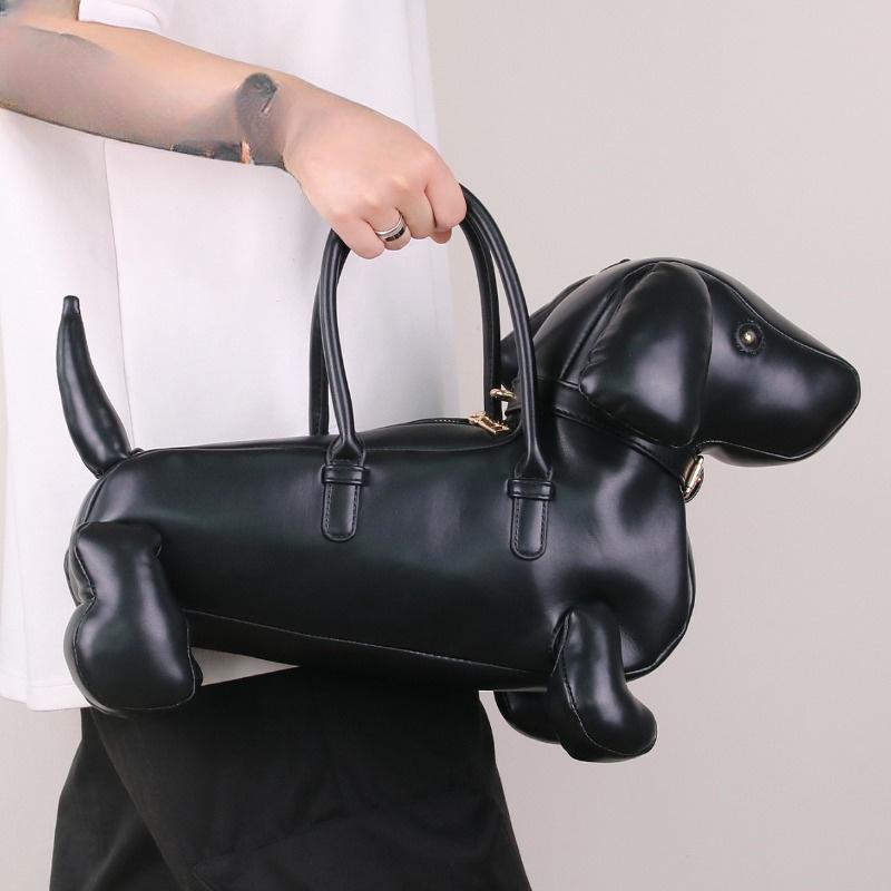Borsa a Spalla/Crossbody da Donna a Forma di Bassotto in Morbida PU Pelle Borsa a Mano Creativa alla Moda