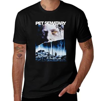 Unisexs Movie Poster Pet Sematary Shirt Tshirt All Match Print Short Sleeve Top