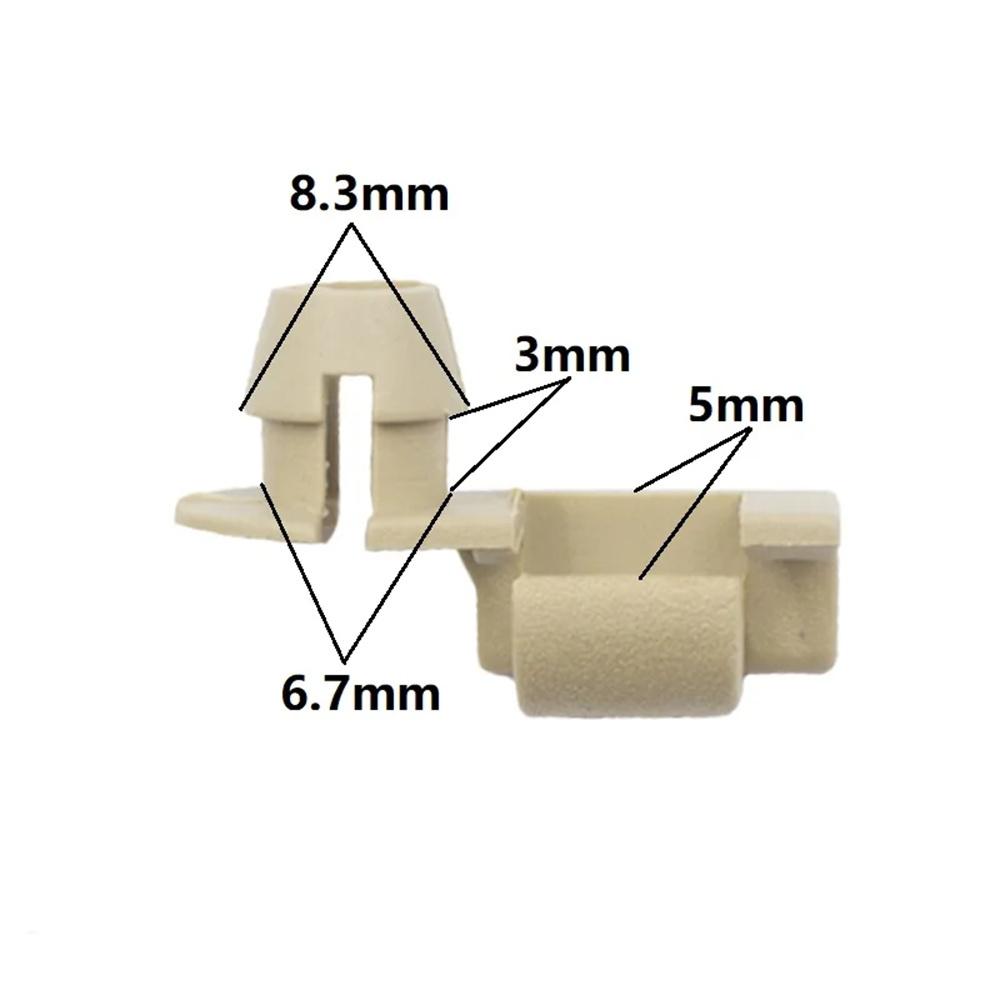 

50PCS Car Door Lock Rod Fastener 5mm Auto Plastic Retainer Clips
