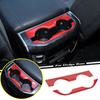 For 2019 - 2024 Dodge RAM 1500 ABS Red Interior Rear Water Cup Holder Trim Cover