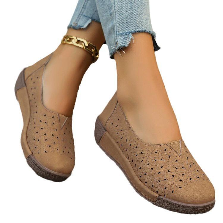 New Lazy Shoes Women's Summer New Hollow Platform Single Shoes