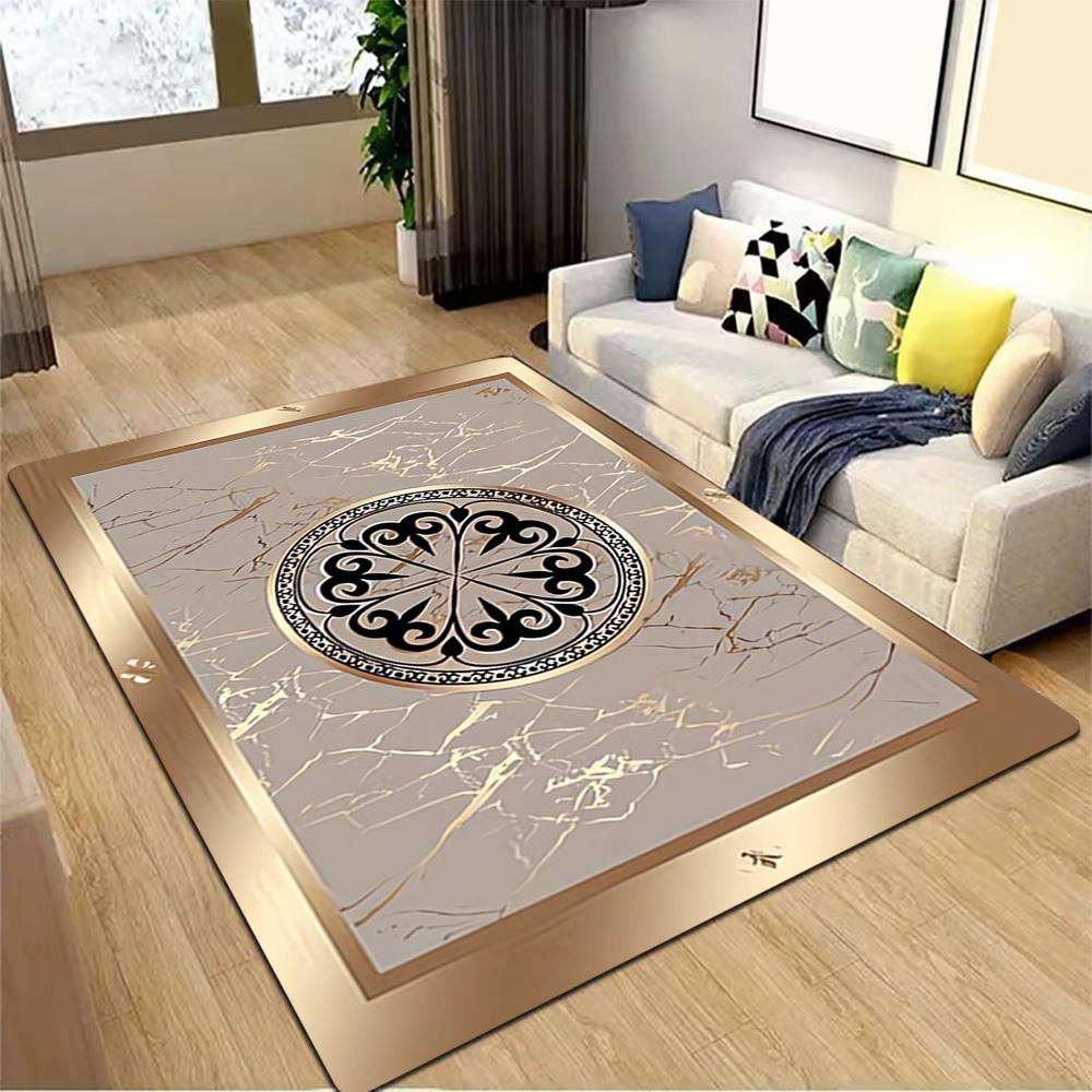 Greek Key Pattern Rug Decoration,Carpet,Living Room,Bedroom, Non-slip,Square rug