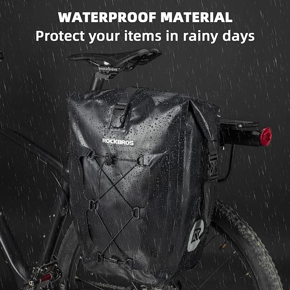 Waterproof adjustable bicycle trunk bag 2532L black