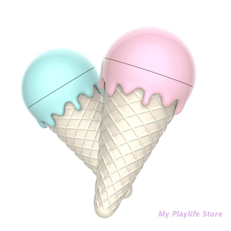 Funny Ice Cream Catnip Balls Toy for Cats Rotatable Edible Balls Healthy Self-Adhesive Catnip Ball Natural Plants Ingredients