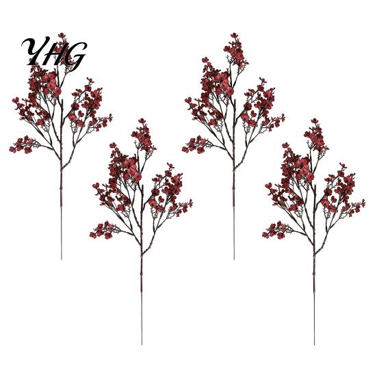 Durable Faux Plant Accents for Home Realistic Artificial Flowers Autumn Decoration, Silk Floral Reusable Harvest Festival Flower Stems Branches