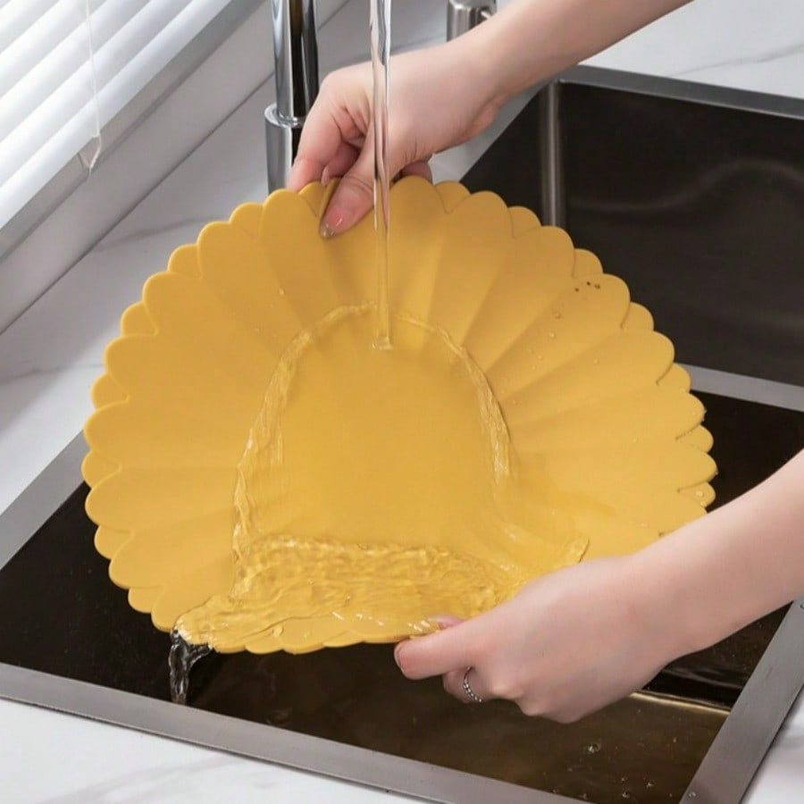 30cm Modern simple durable heat insulation placemat, silicone anti-scalding and high temperature resistant bowl mat