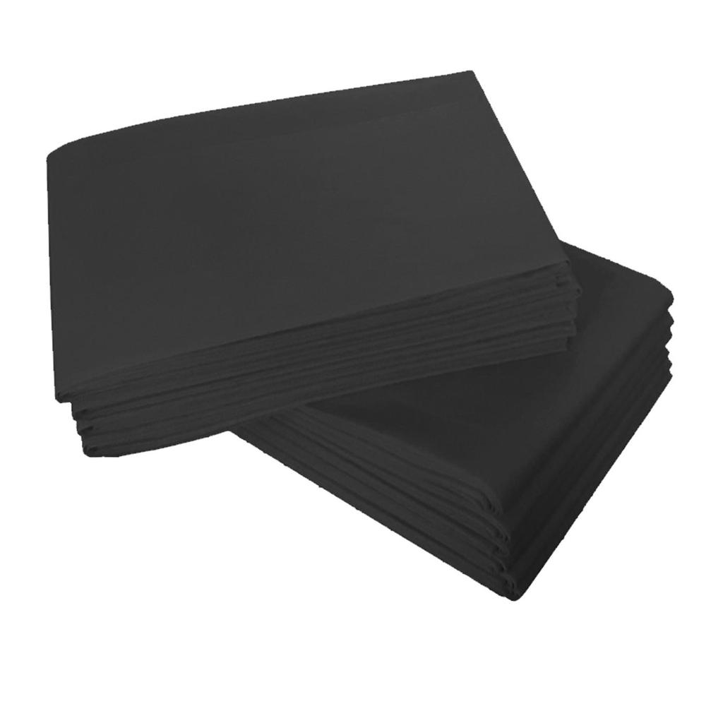 Disposable Sheet 100cm x 215cm Black Nonwoven 15G 10 Pcs