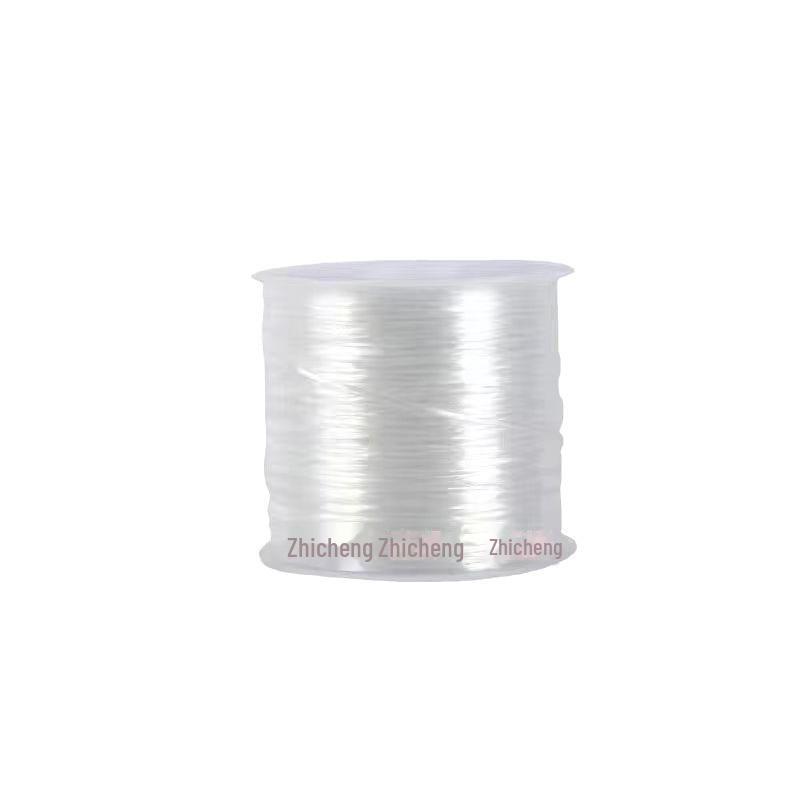 Elastic Crystal Agate Jade Bracelet Cord - 50m Non-Fade Roll, Flat Bead Design