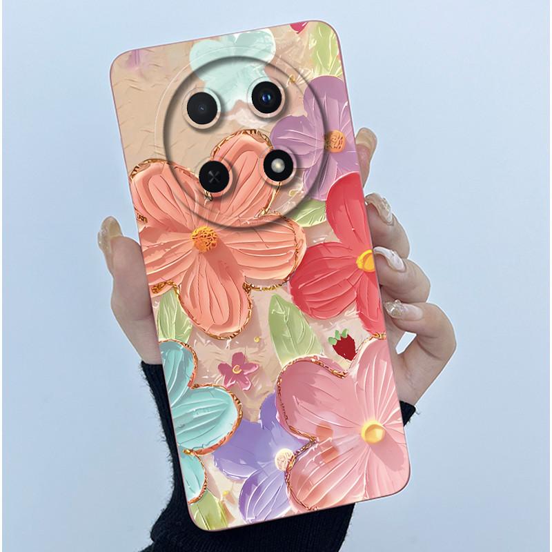 For Huawei Nova 12i Case 12 i Silicone Protective Cover Fashion Simplicity flower Funda for Huawei Nova 13i Nova12i Coque Capa