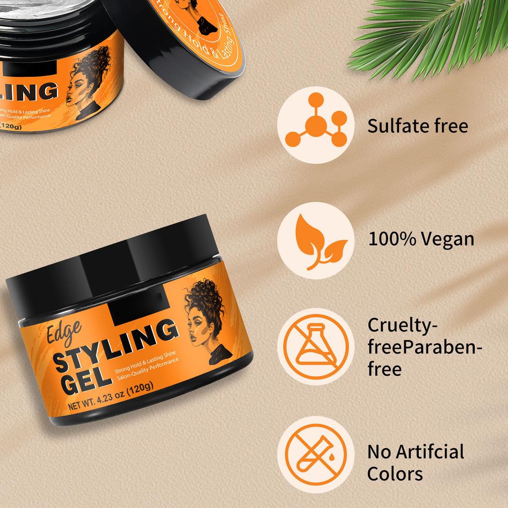 Hair Gel Moisturizing Styling Broken Hair Finishing Strong Styling Hair Gel Jelly Glue