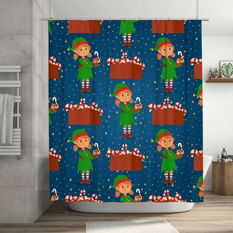 

Tu Bathroom Shower Curtain Farmhouse Coastal Blue Ocean Wave Pattern Decor Waterproof Fabric Modern Home Textile W60H190(CM)-1 Pcs