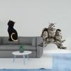 Cat Owl Resin Animal Sculpture Decorative Figurine Collectible Ornament for Entrance Bookshelf