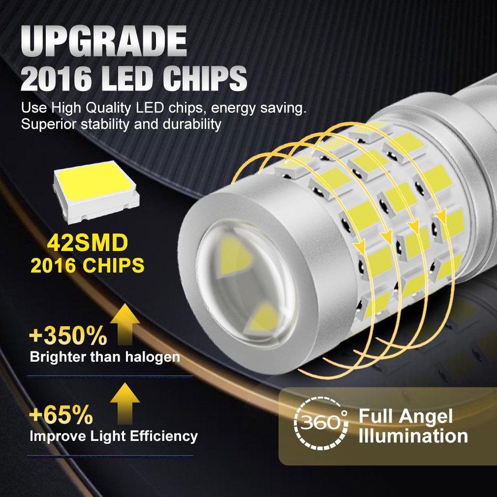 2Pcs W5W T10 LED CANBUS No Error 42SMD Led Chips 194 168 Car Interior Side Light Auto Bulbs Map Dome Lights 1000LM 12V Lamp 6000K