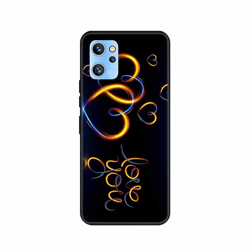 Etui do telefonu Umidigi A13 Pro 2022 Kwiaty Czarny Silikonowy Tylny Pokrowiec Miękki Pokrowiec TPU Do Umidigi A13S Etui A 13 S Coque Funda Torba