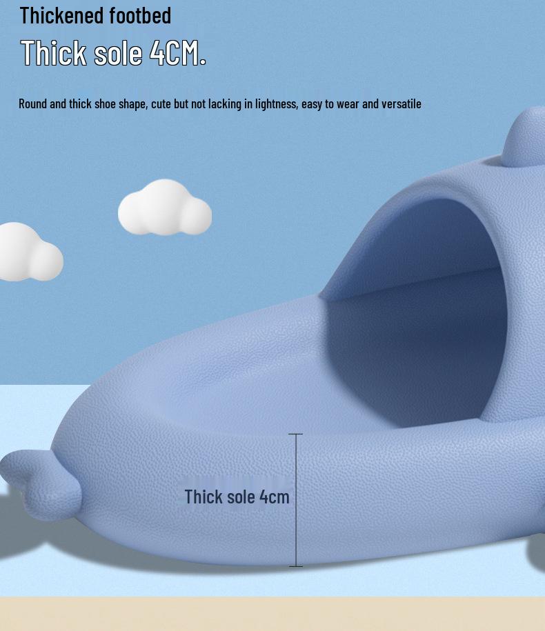 Shark Summer Slippers: Non-Slip Thick Sole for Men and Women, Indoor and Outdoor Wear.
