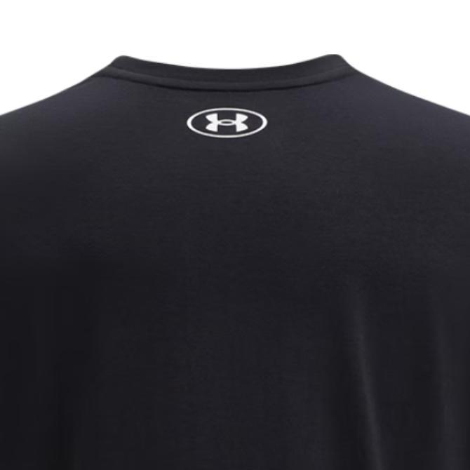 Under Armour Miękki sweter z okrągłym dekoltem, koszulka z krótkim rękawem, męskie topy, czarny 1386891-001