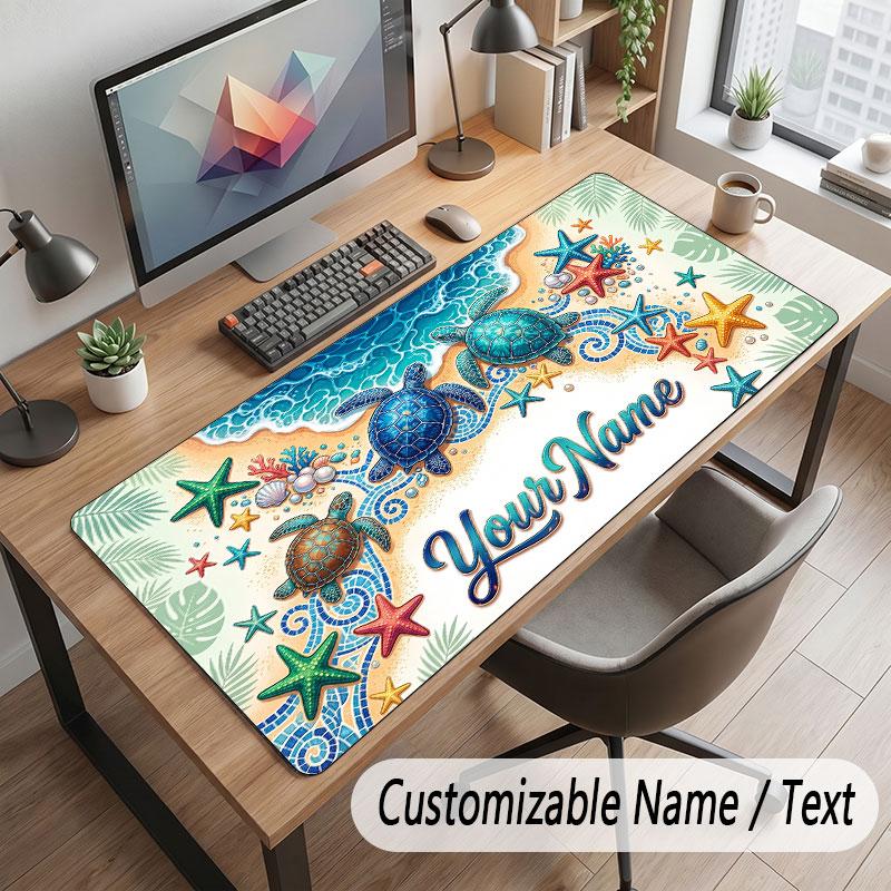 Oktopus Meeresleben Thema Benutzerdefiniertes Mauspads Personalisierter Druck Name Text Schreibtischmatte Für Zuhause Büro Tischdekoration