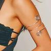 Bohemian Egypt Bar Curve Geo Open Upper Arm Cuff Armlet Armband Bangle Wedding Viking Bracelet Gift Fashion Jewelry Pulseiras