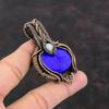 Lapislazuli Anhänger Regenbogenmondstein Anhänger Kupferdraht umwickelter Edelsteinanhänger Handgefertigter Anhänger Sehr hübscher Kupferschmuck Geschenk für Mama