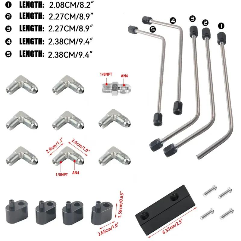 New AN4 LS Stainless Coolant Crossover Steam Vent Kit Compatible with for LS1  LS2, LS3, LS6, LS7, LS9 LSX Engines