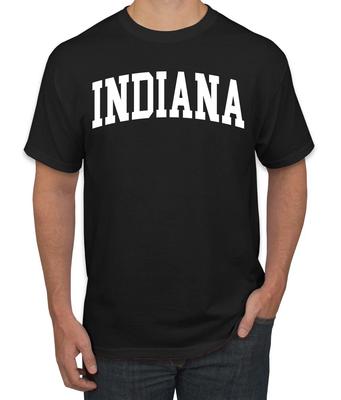 State of Indiana College Style White Fashion Men T- Shirt