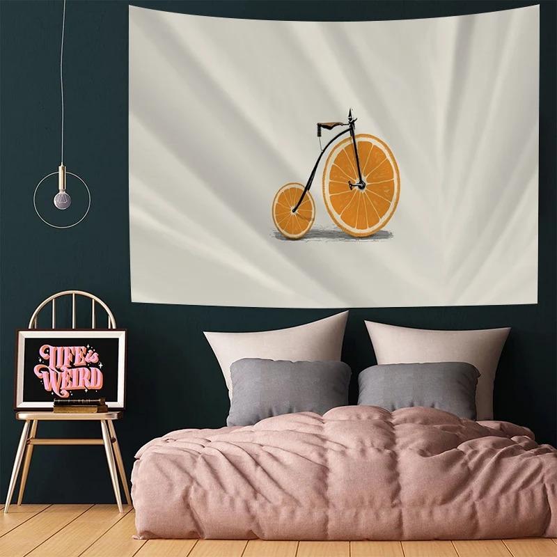 

Офисная Гостиная Гобелен Горный Велосипед Принт Гобелен Домашнее Настенное Украшение Гобелен 100x75cm