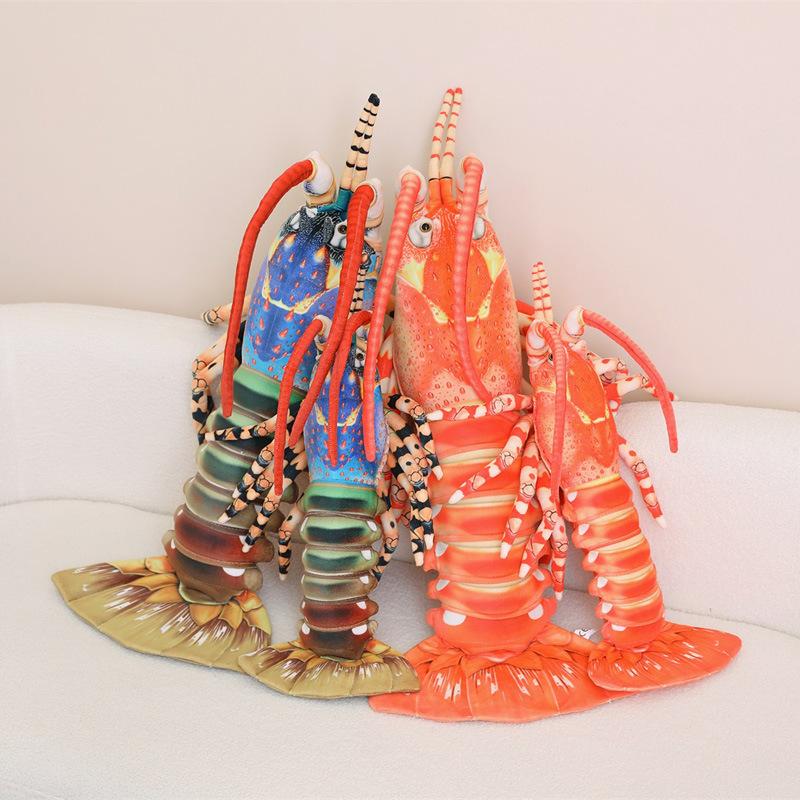 Simulation Australian Lobster Pillow Plush Toy Doll Crayfish Red Lobster Doll Muppet Doll Activity Gift