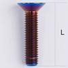 Mutliple Color M5 P0.8mm 8/10/12/14/16/18/20/25/30/35/40mm GR5 TC4 Titanium Alloy Countersunk Screw Bolt Flat T25 Torx Head