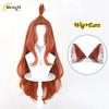Anime Chainsmoker Cat Aruko Sakai Long 80cm Orange Brown Cosplay Anime Wig Heat Resistant Hair Halloween Party Wigs
