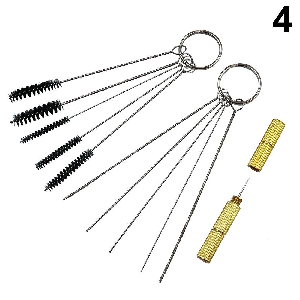 1 Set Airbrush Spray Nozzle Cleaning Repairing Tool Kit Needle & Brush Set Cleaner CLH@8