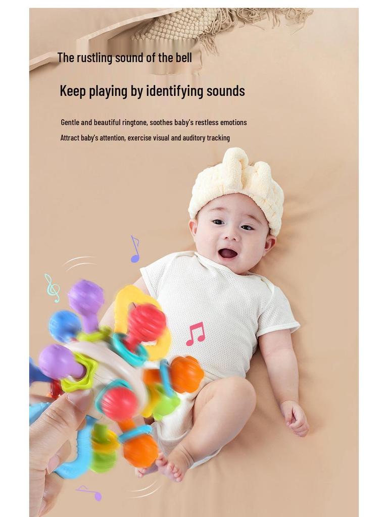 Free Shipping: Silicone Baby Teething Rattle & Grasping Ball