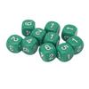 20PCS 6 Sides Number Dice Round Corner Design Plastic Dice Set Board Game Teaching Tools Green