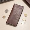Men Slim Long Wallet Wallet with ID Bifold Card Holder Window Minimalist Card