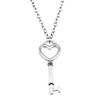 Openwork Resin Photo Frame Geometric Keys Pendant Antique Bronze Silver Metal Friend Collar Necklace