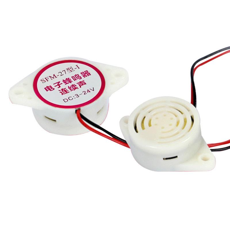 HX Huaxu 3015 Piezoelectric Buzzer, 27mm, 3-24V, High Decibel, Continuous Sound