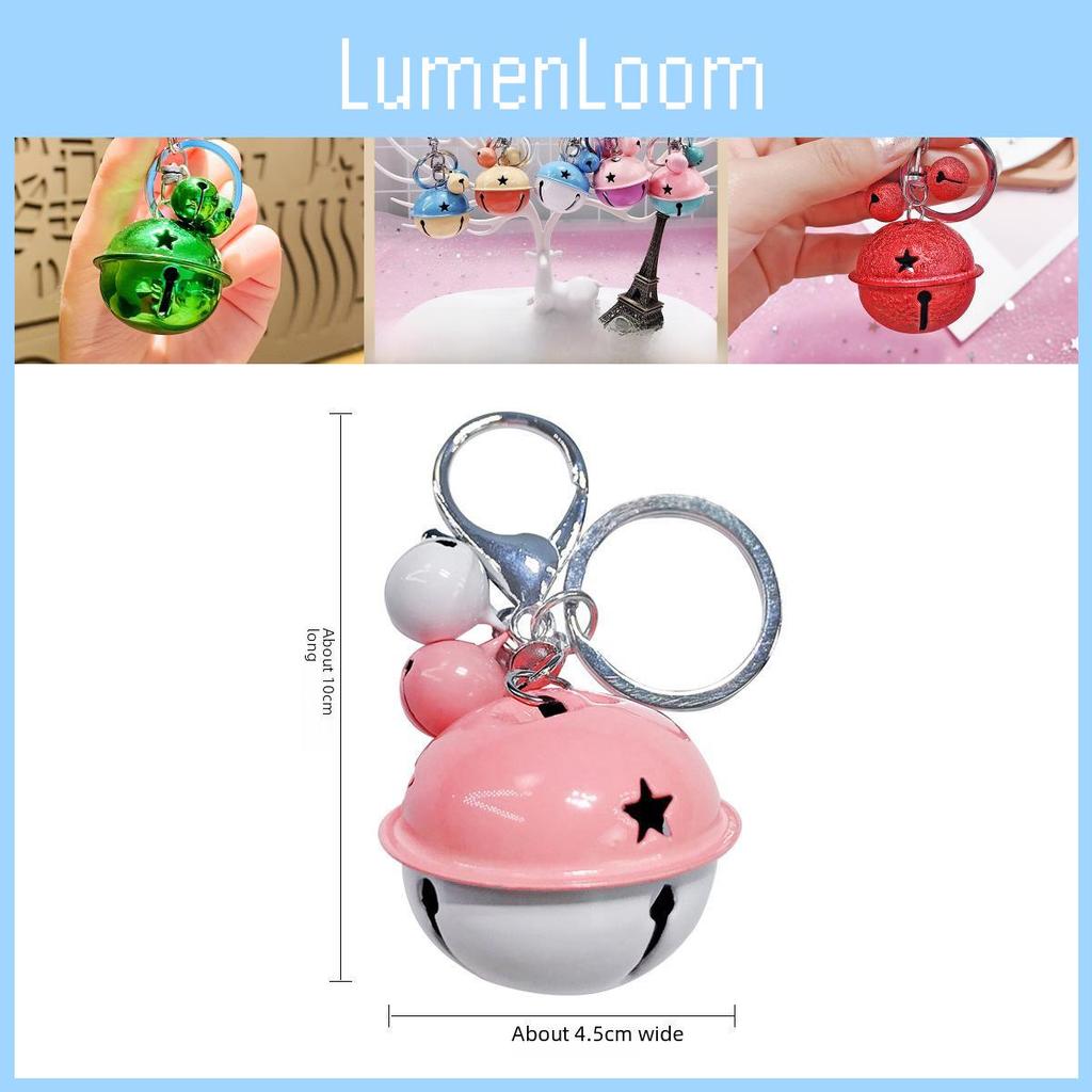 Trendy Metal Car Cartoon Keychain With Cute Bell Multiple Color Options Gift