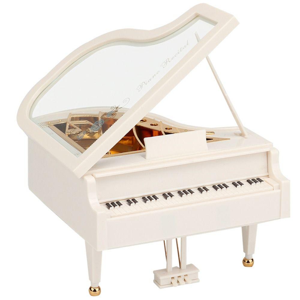 ABS Piano Music Box With Light Children Music Box Toys Creative Classic Piano Model  Children
