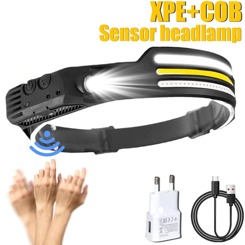 

Индукционный светодиодный налобный фонарь 1200 мАч перезаряжаемый водонепроницаемый легкий фонарь для работы, походов, кемпинга, бега, портативный фонарь