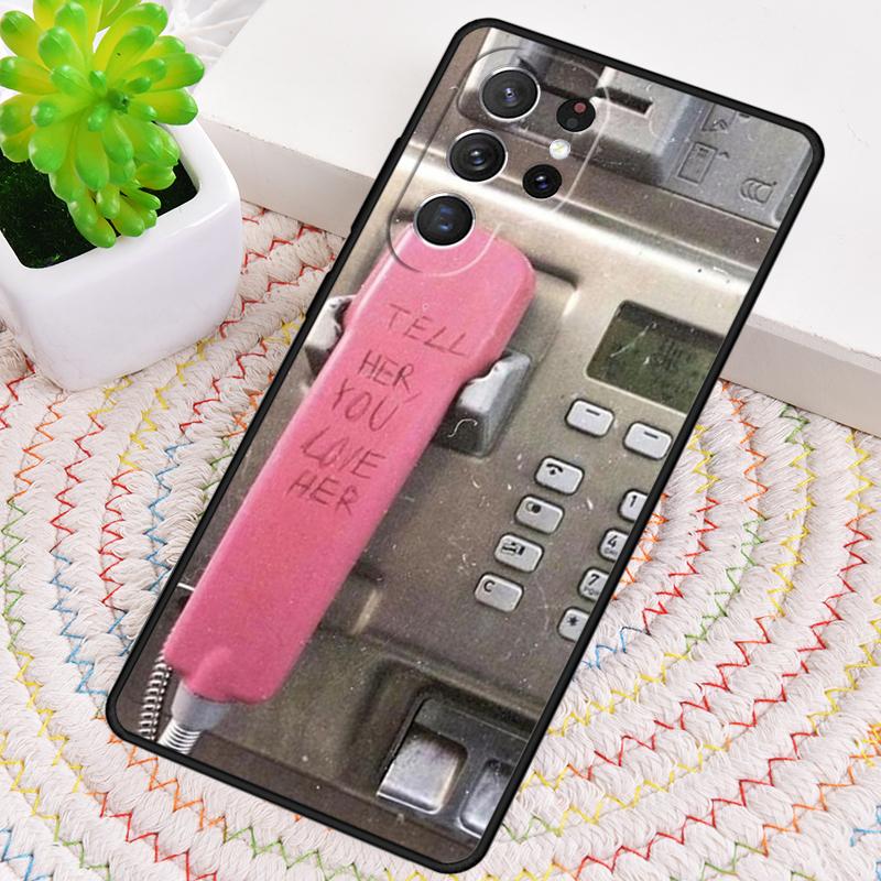 Retro Payphone Vintage TPU Phone Case For Samsung Galaxy Note 10 Pro S26 S25 S24 S23 S22 Ultra Plus S21 FE S20 Shockproof Cover