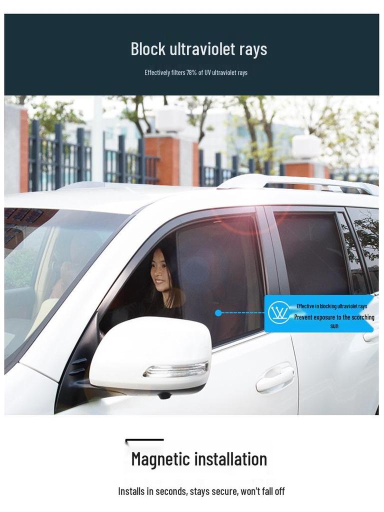 Sunshade & Privacy Magnetic Car Curtain for Zhiji LS9/LS7/LS6/L6