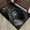 Gorilla King 3D Print Area Rug, Non-Slip Aesthetic Floor Mat for Large Living Room Bedroom, Durable Indoor Chair Carpet