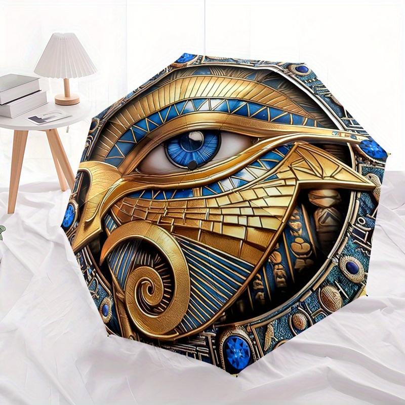 Eye Of Horus Automatic Folding Umbrella Compact Lightweight For Outdoor Adventurest31