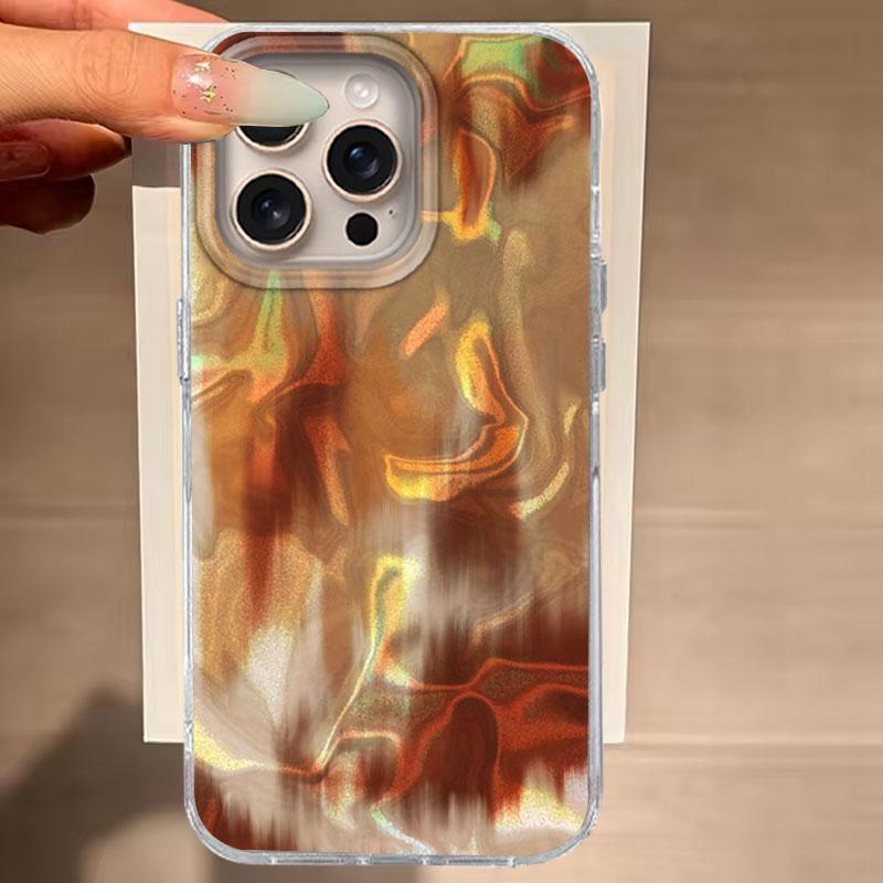 For iPhone 16 15 13 Plus Pro Max 14 Pro 7 8 Plus SE XS XR 5G Phone Cover Brown Gradient For iPhone 16e Silicone Soft Back Bags