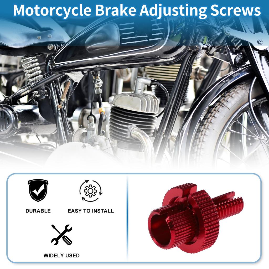 A ABSOPRO Motorcycle Brake Lever Valley Adjuster Screw M8 Motorcycle