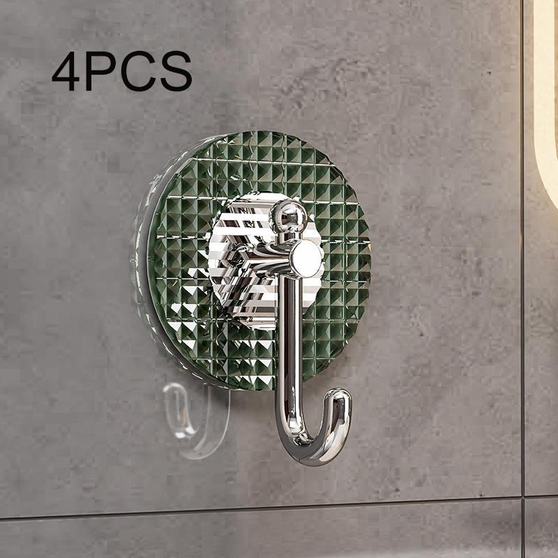 4Pcs Acrylic Door Hook Adhesive Wall Hooks Transparent Anti-skid Traceless Heavy Duty Stick On Hook Bathroom Kitchen Wall Sticke